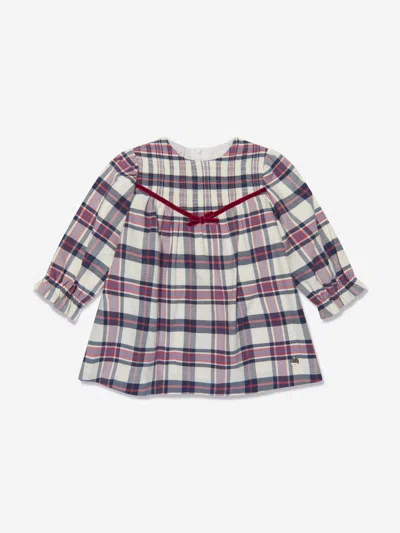 Shop Paz Rodriguez Girls Checked Dress In Multicoloured