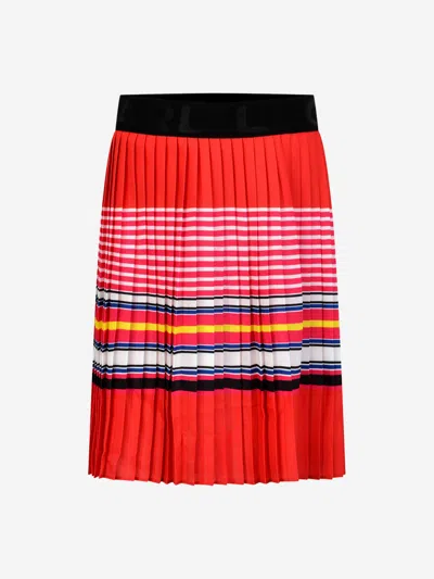 Shop Karl Lagerfeld Girls Skirt - Striped Pleated Skirt 2 Yrs Multicoloured