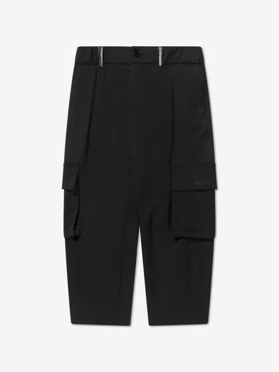 Shop Missoni Boys Cargo Trousers In Black