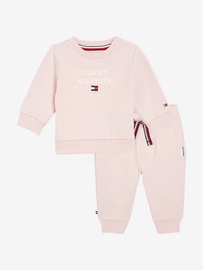 Shop Tommy Hilfiger Baby Girls Logo Tracksuit In Pink