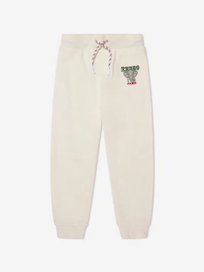 Shop Kenzo Boys Jungle Game Joggers In Ivory