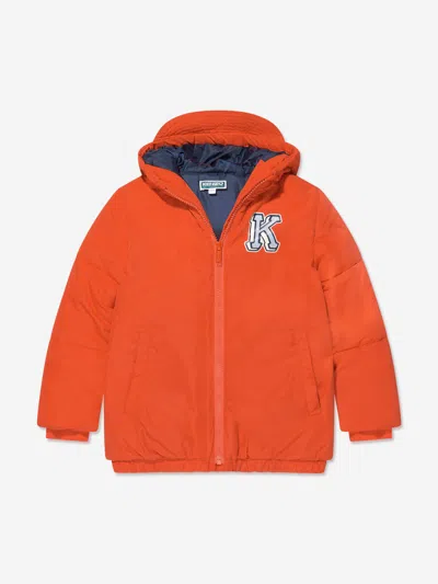 Kenzo Logo-print Hooded Jacket In Red