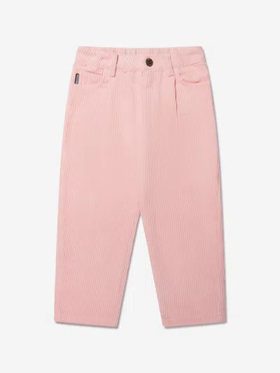 Shop Moschino Girls Logo Pocket Trousers In Pink