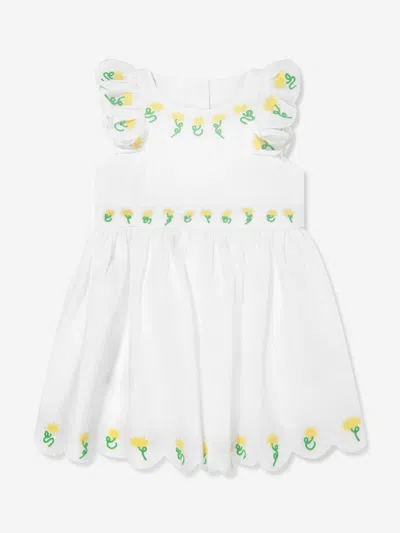 Shop Stella Mccartney Baby Girls Flower Dress In White