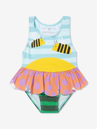 Shop Stella Mccartney Baby Girls Bee Swimsuit In Multicoloured