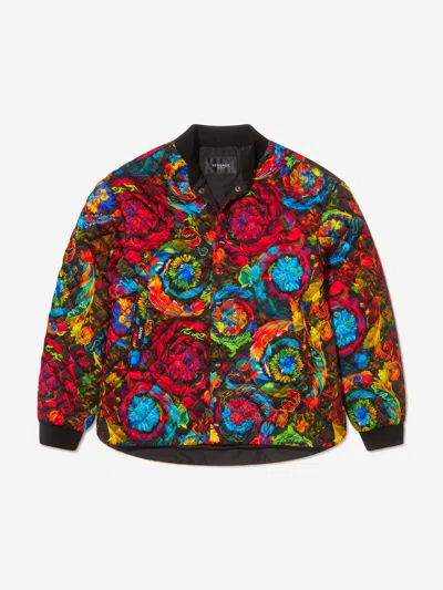 Shop Versace Kids Kaleidoscopic Padded Jacket 12 Yrs Multicoloured