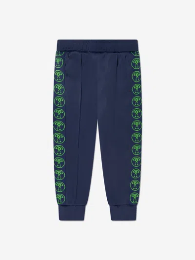 Moschino Boys Milano Logo Joggers In Blue
