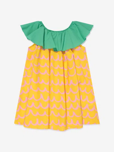 Shop Stella Mccartney Girls Pineapple Dress In Yellow
