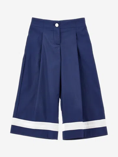 Shop Monnalisa Girls Marina Trousers In Blue