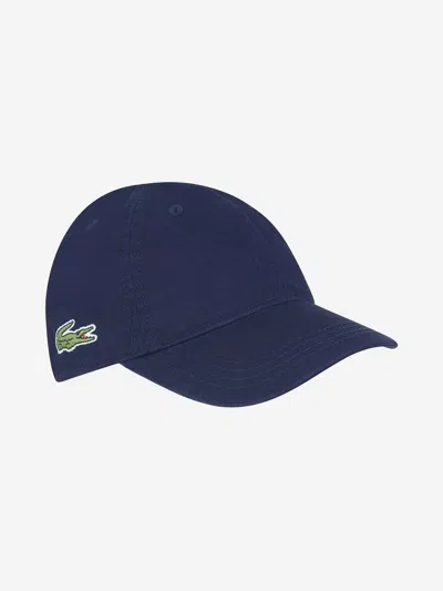 Shop Lacoste Boys Logo Cap 6 - 9 Yrs Blue