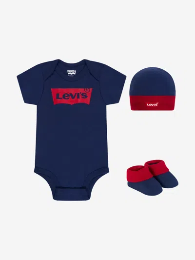 Shop Levi's Wear Baby Boys 3 Piece Gift Set In Blue
