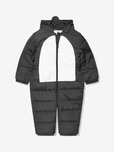 Shop Stella Mccartney Baby Penguin Snowsuit In Black