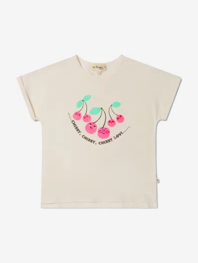Shop The Bonnie Mob Girls Organic Cotton Cherry Print T-shirt 6 - 9 Mths Pink