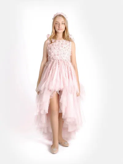 Shop Maison Ava Girls Florentina Dress In Pink