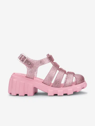 Mini Melissa Girls Megan Sandals In Pink