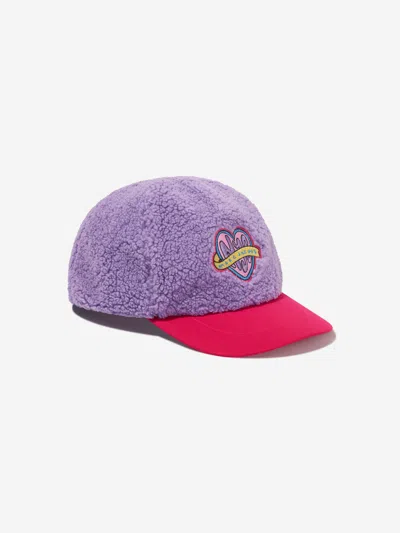 Marc Jacobs Girls Faux Shearling Cap In Multicoloured