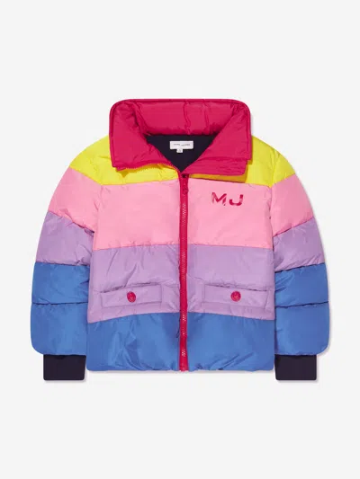 Shop Marc Jacobs Girls Puffer Jacket In Multicoloured