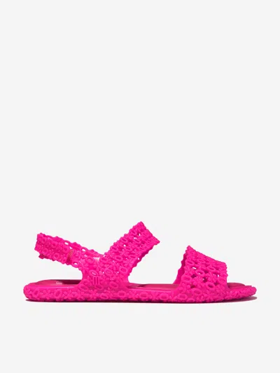 Shop Mini Melissa Girls Isabela Capeto Panc Jelly Sandals Eu 35 Uk 2.5 Pink