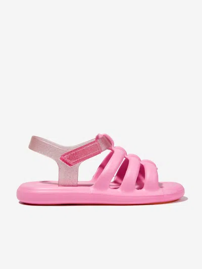 Shop Mini Melissa Girls Freesherman Sandals In Pink