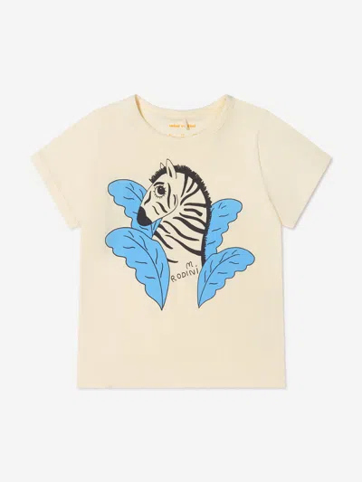 Shop Mini Rodini Girls Organic Cotton Zebra T-shirt 6 - 9 Mths White