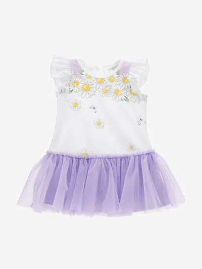 Shop Monnalisa Baby Girls Daisy Dress In Purple