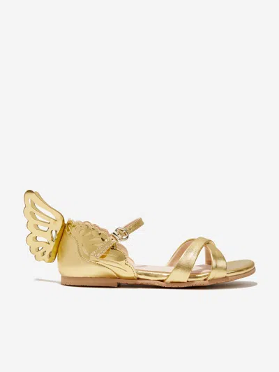 Shop Sophia Webster Girls Heavenly Sandals In Gold