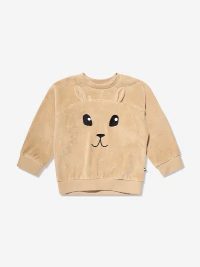 Shop Molo Kids Rabbit Sweatshirt In Beige