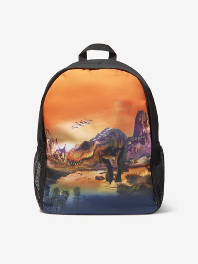 Shop Molo Boys Planet T-rex Backpack In Multicoloured