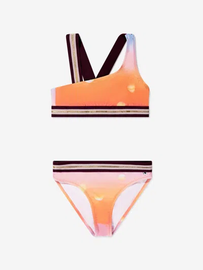 Shop Molo Girls Sun Print Nicola Bikini In Orange