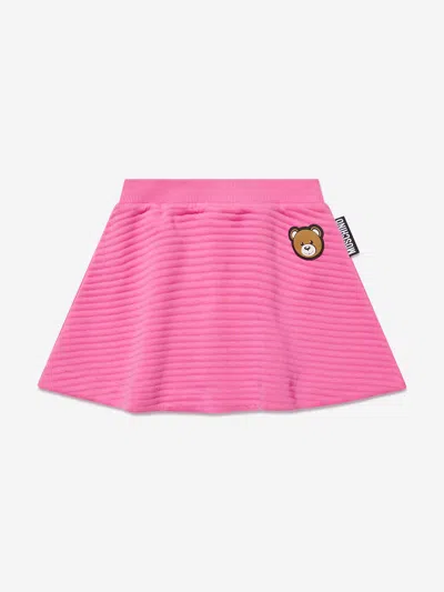 Shop Moschino Girls Teddy Bear Skirt In Pink