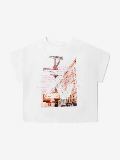 Shop Zadig & Voltaire Girls Cotton Photo Print T-shirt 6 Yrs White