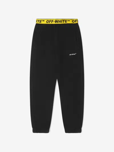 Shop Off-white Boys Industrial Logo Sweatpants 6 Yrs Black