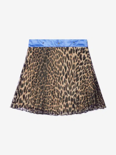 Shop Roberto Cavalli Girls Pleated Skirt 12 Yrs Ivory