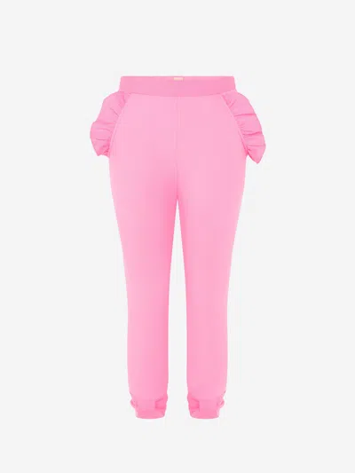 Shop Wauw Capow Girls Cotton Frilly Trim Joggers 6 - 7 Yrs Pink