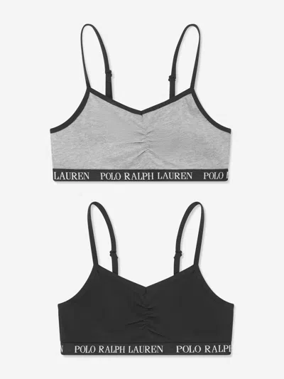 Polo Ralph Lauren Logo-underband Cotton Bra (set Of Two) In Multicoloured