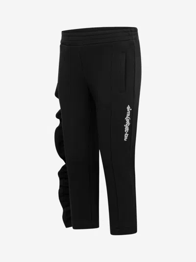 Simonetta Girls Cotton Ruffle Trim Trousers 2 Yrs Black In Black