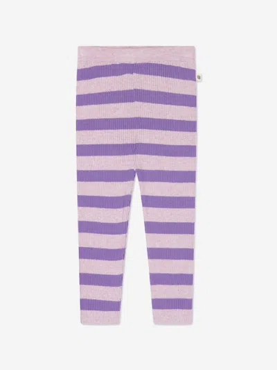 Shop The Bonnie Mob Baby Girls Cashmere Knit Leggings In Purple