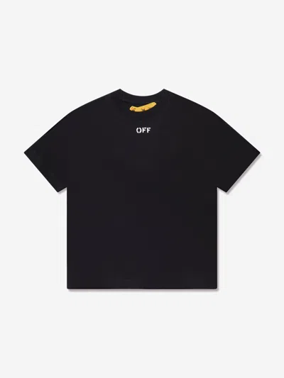 Shop Off-white Boys Off Stamp T-shirt In Black