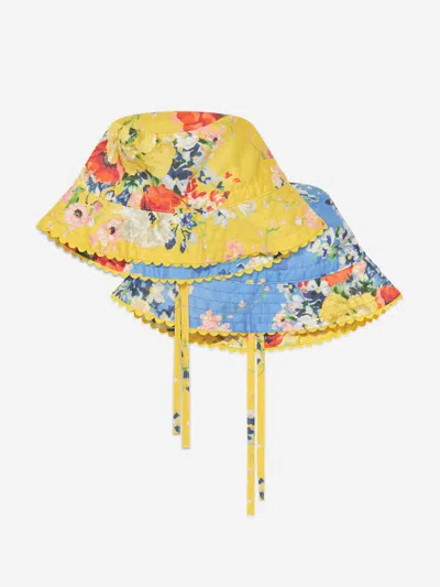 Shop Zimmermann Girls Reversible Bucket Hat In Multicoloured