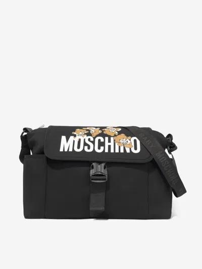 Shop Moschino Baby Teddy Bear Changing Bag In Black