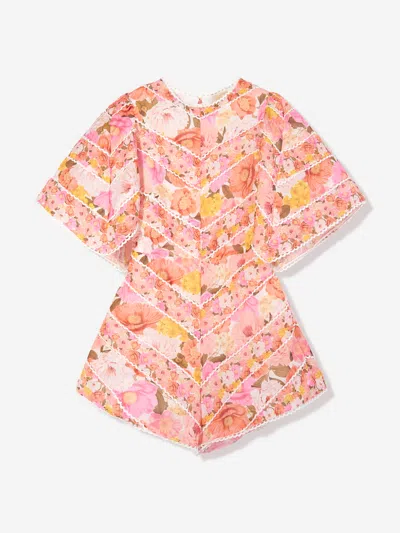 Shop Marlo Girls Blossom Playsuit In Multicoloured