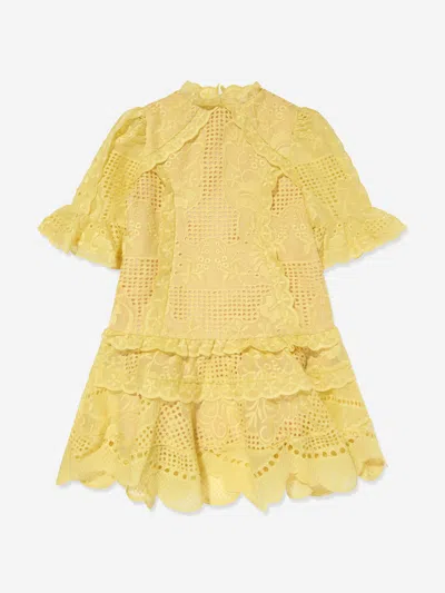 Shop Marlo Girls Penelope Mini Dress In Yellow