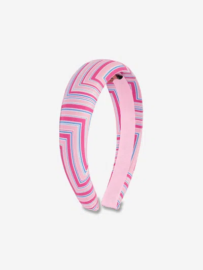 Shop Missoni Girls Zigzag Headband In Pink