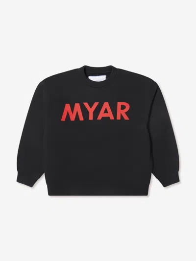 Myar Kids Logo Sweatshirt 8 Yrs Black In Black