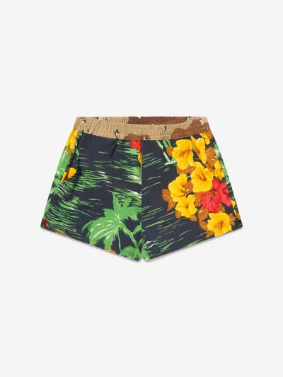 Shop Myar Boys Cotton Hawaiian Print Shorts 10 Yrs Multicoloured