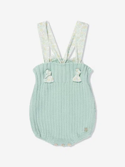 Shop Paz Rodriguez Baby Knitted Bodysuit In Green