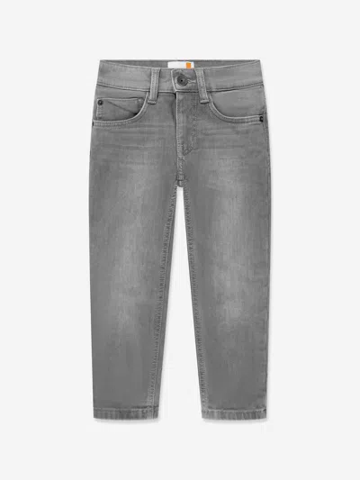 Shop Timberland Boys Slim Fit Jeans In Grey
