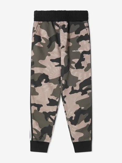 Shop Neil Barrett Boys Camouflage Print Sweatpants 4 Yrs Multicoloured