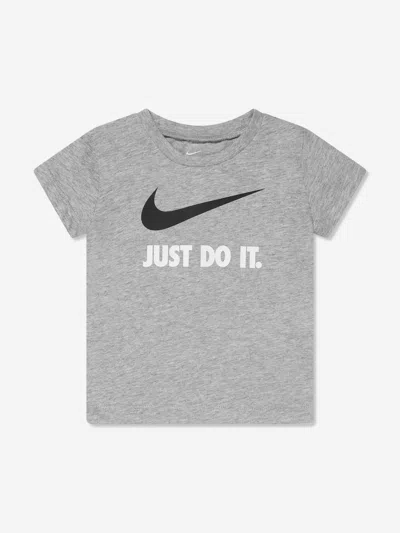 Shop Nike Baby Boys Jdi Swoosh T-shirt In Grey