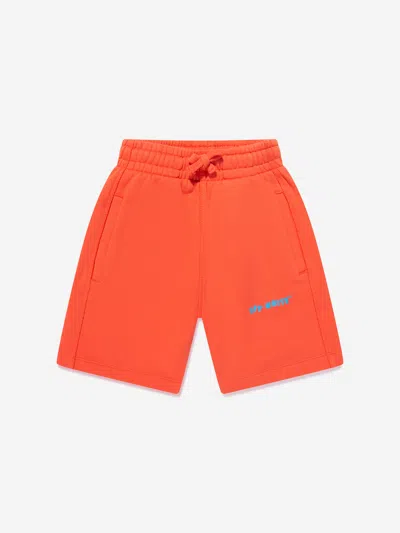 Shop Off-white Boys Balloons Sweat Shorts In Red